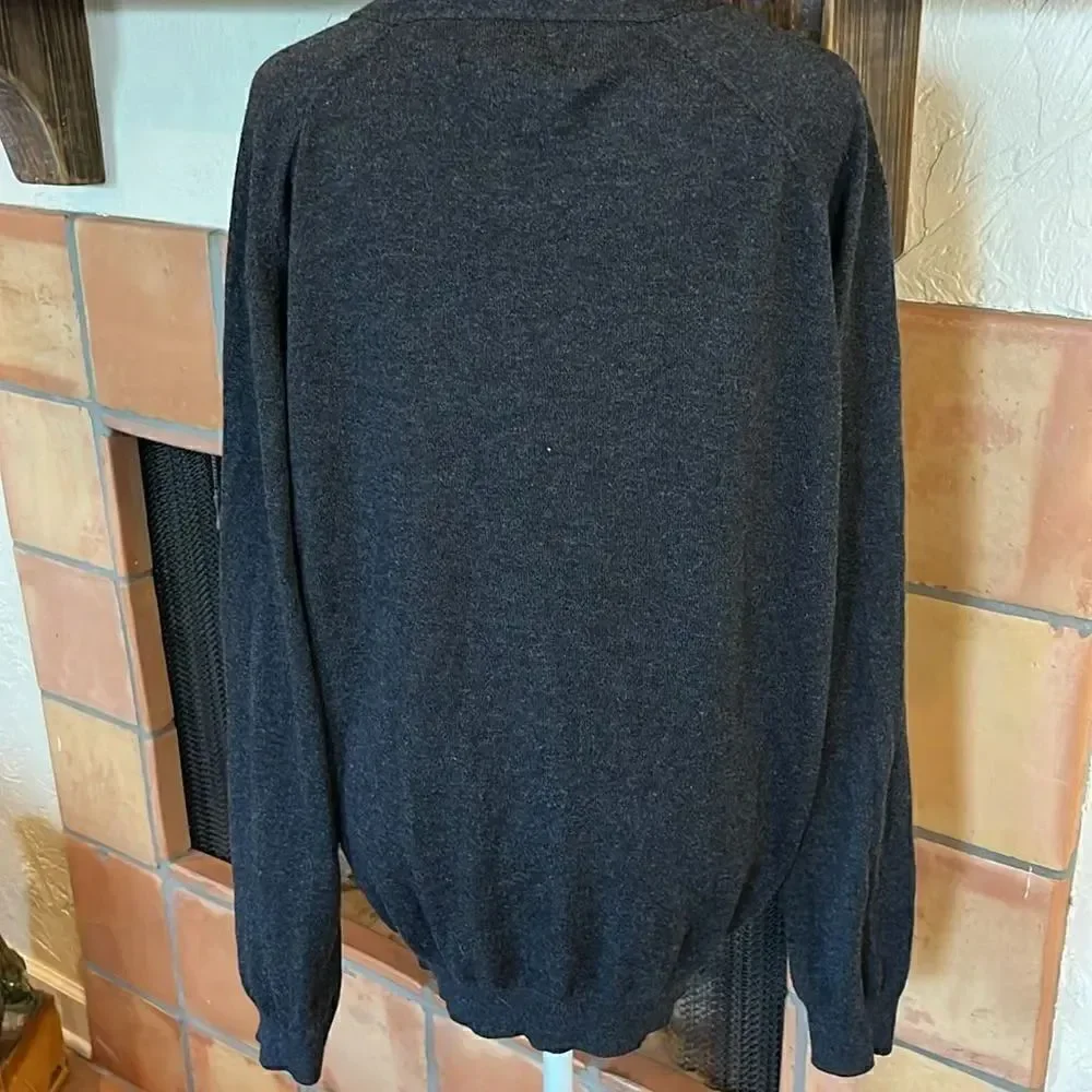Ben Sherman Charcoal Gray Cotton/Cashmere Cardigan, 2XL!